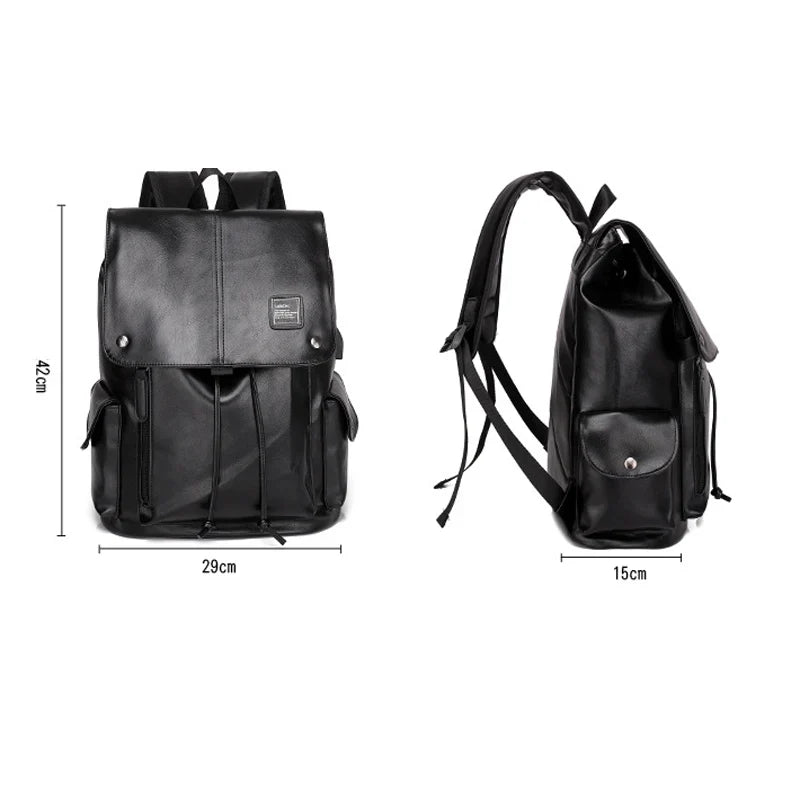 Zaino Uomo in Pelle di Lusso – Impermeabile, Grande Capacità per Scuola, Viaggio e Uso Casual