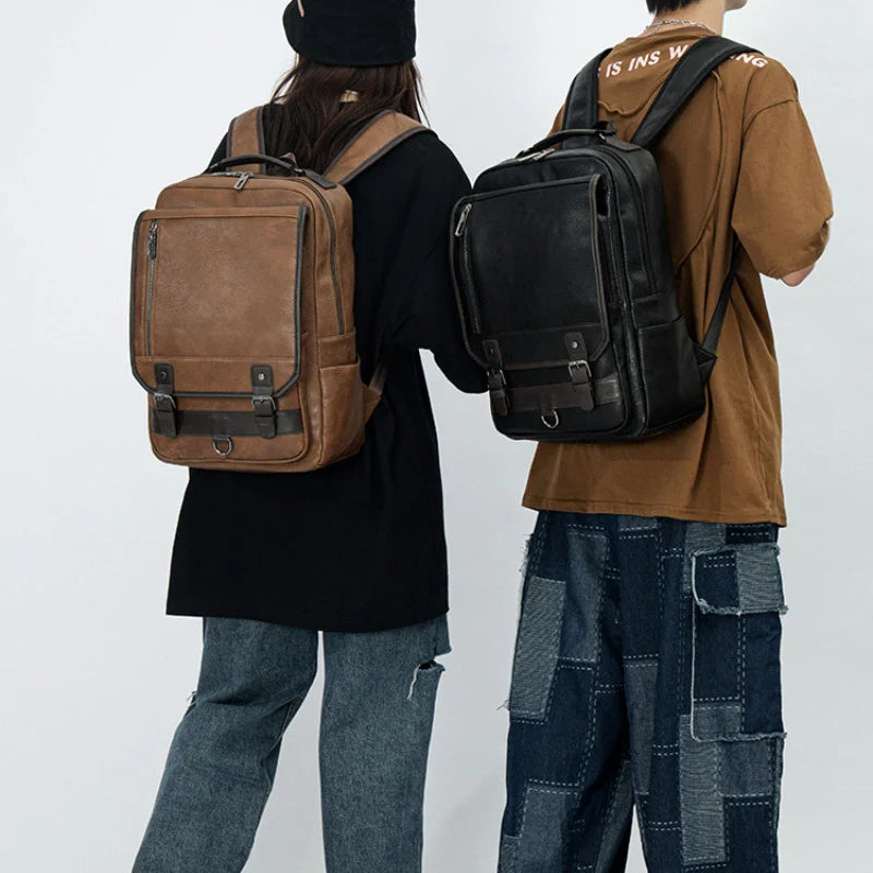Zaino Uomo in Pelle – Grande Capacità per Laptop 15", Viaggi e Scuola