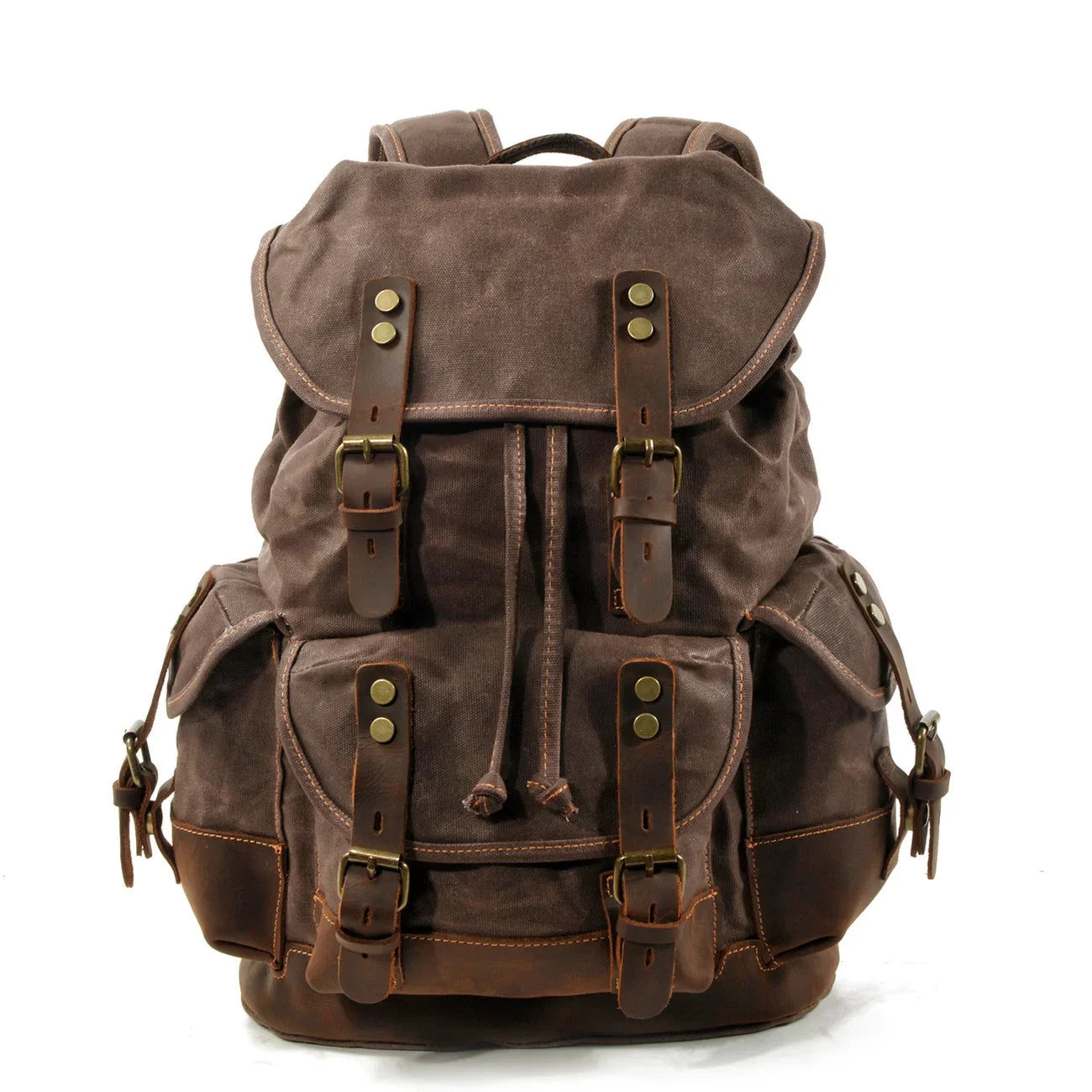 Zaino Uomo Casual in Tela e Pelle – Grande Capacità per Viaggi, Scuola e Attività Outdoor