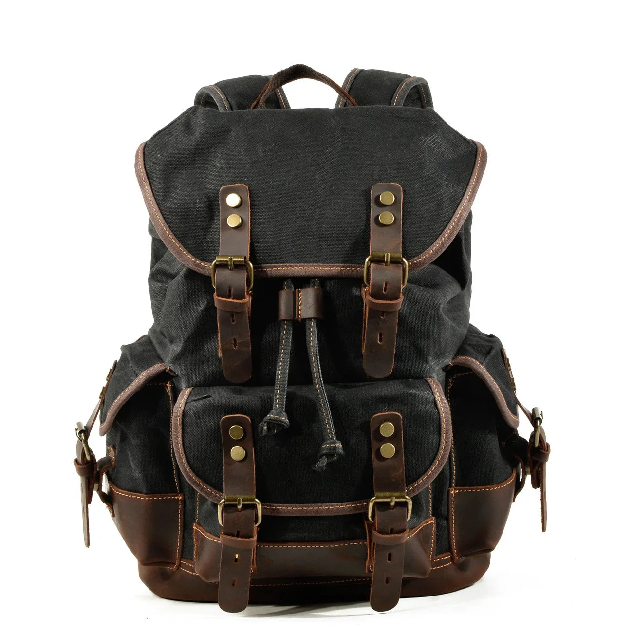 Zaino Uomo Casual in Tela e Pelle – Grande Capacità per Viaggi, Scuola e Attività Outdoor