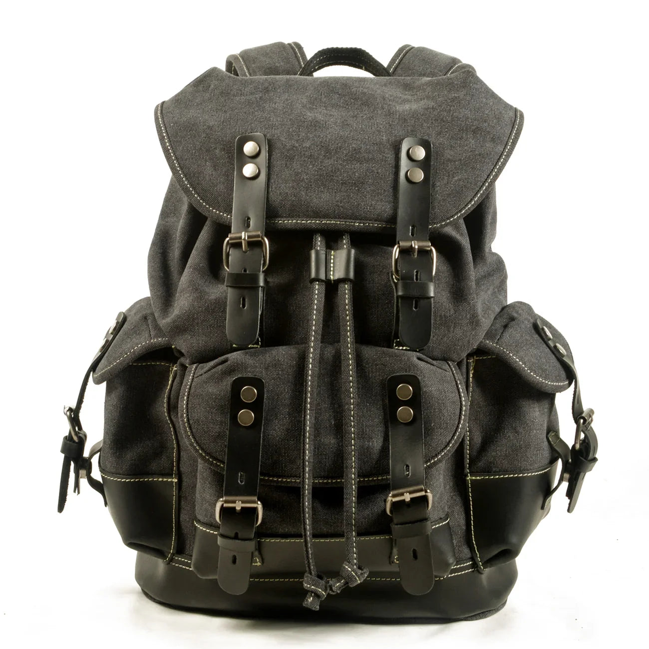 Zaino Uomo Casual in Tela e Pelle – Grande Capacità per Viaggi, Scuola e Attività Outdoor