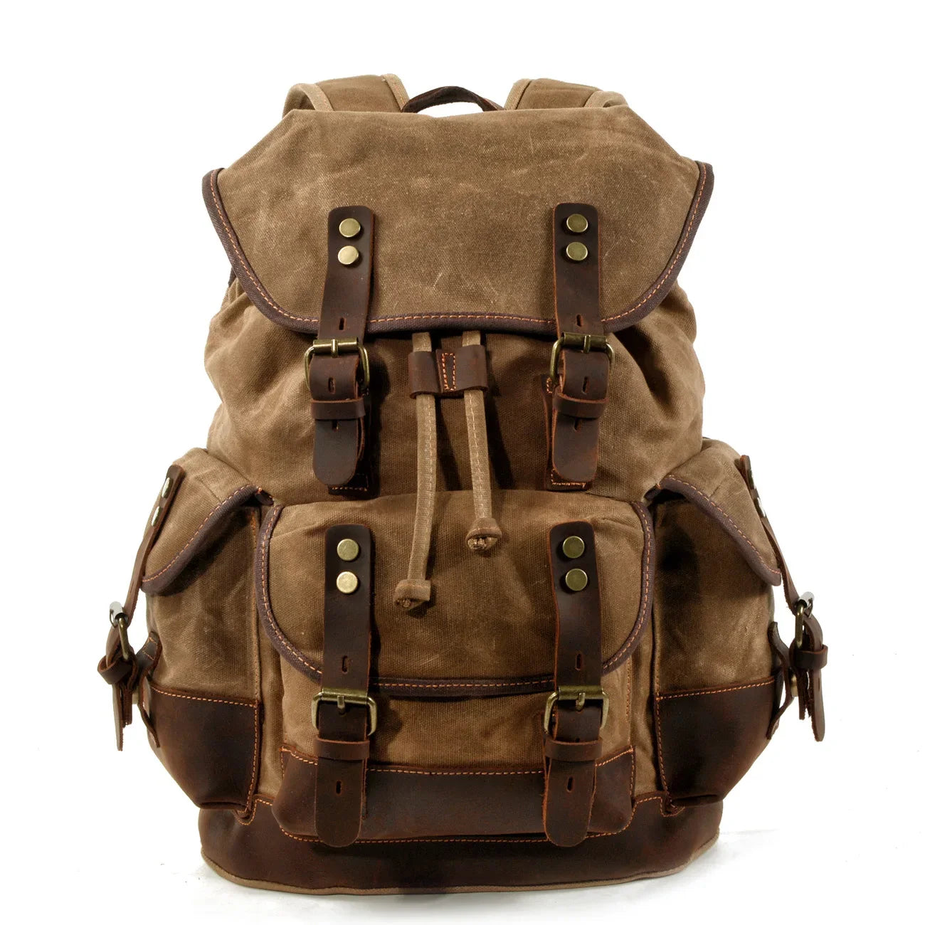 Zaino Uomo Casual in Tela e Pelle – Grande Capacità per Viaggi, Scuola e Attività Outdoor