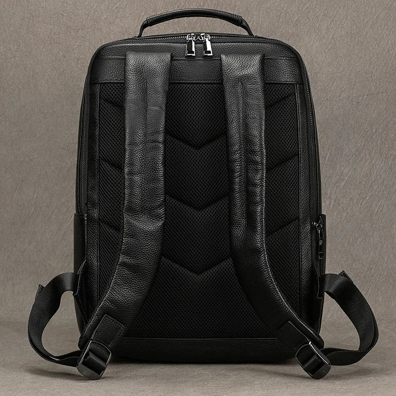 Zaino Uomo in Vera Pelle Impermeabile per Laptop 15,6" – Moda, Viaggi e Scuola