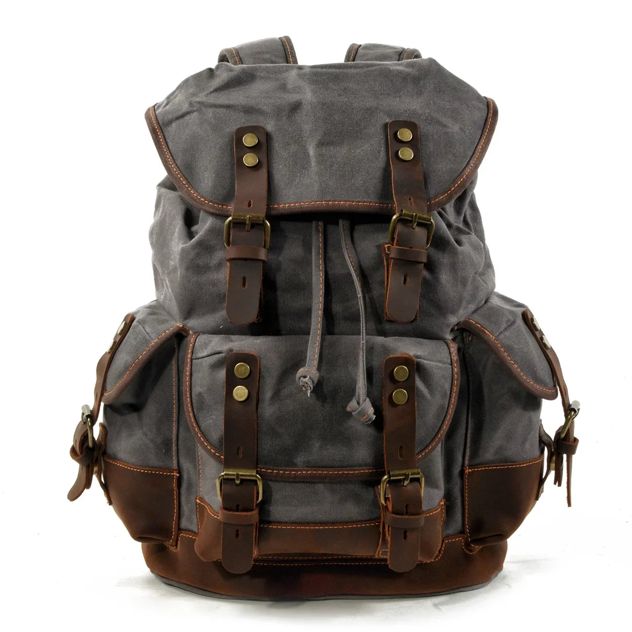 Zaino Uomo Casual in Tela e Pelle – Grande Capacità per Viaggi, Scuola e Attività Outdoor