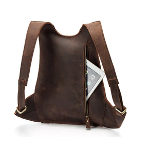 Luufan Crazy Horse Leather Fanny Backpack – Design Unico e Versatile