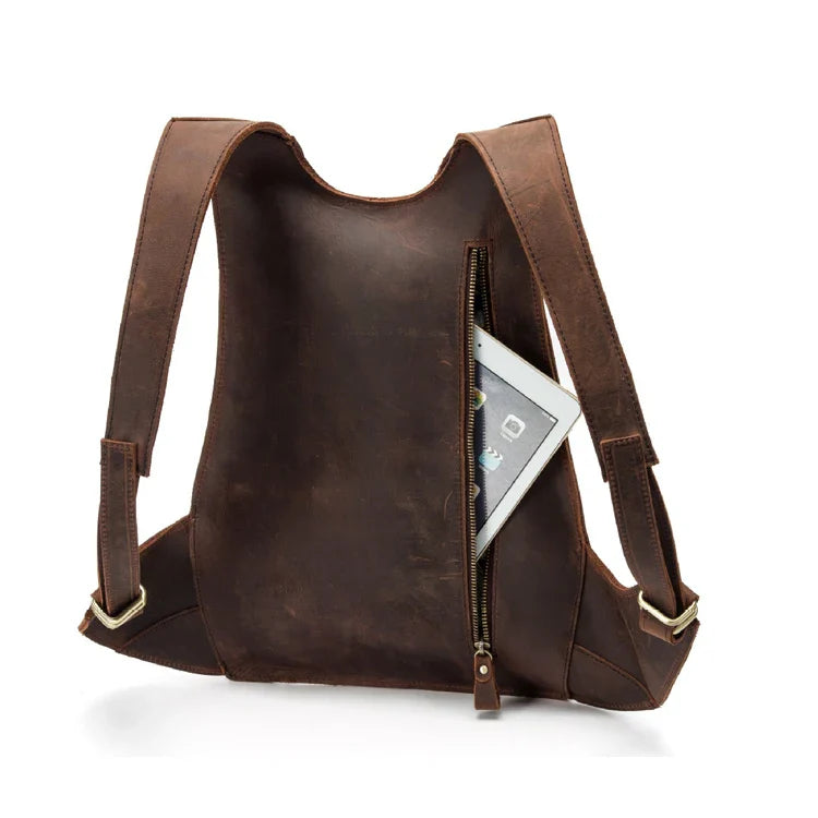Luufan Crazy Horse Leather Fanny Backpack – Design Unico e Versatile