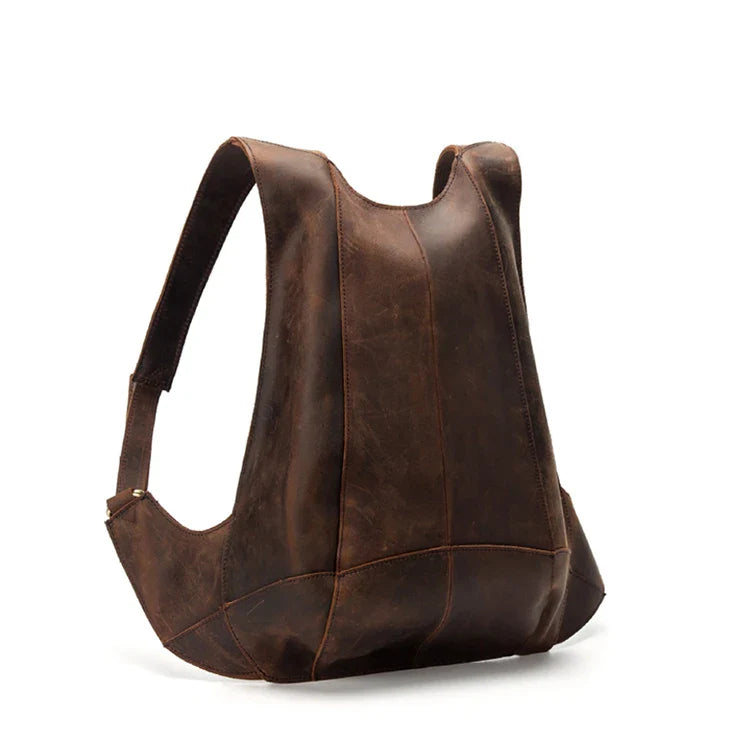 Luufan Crazy Horse Leather Fanny Backpack – Design Unico e Versatile