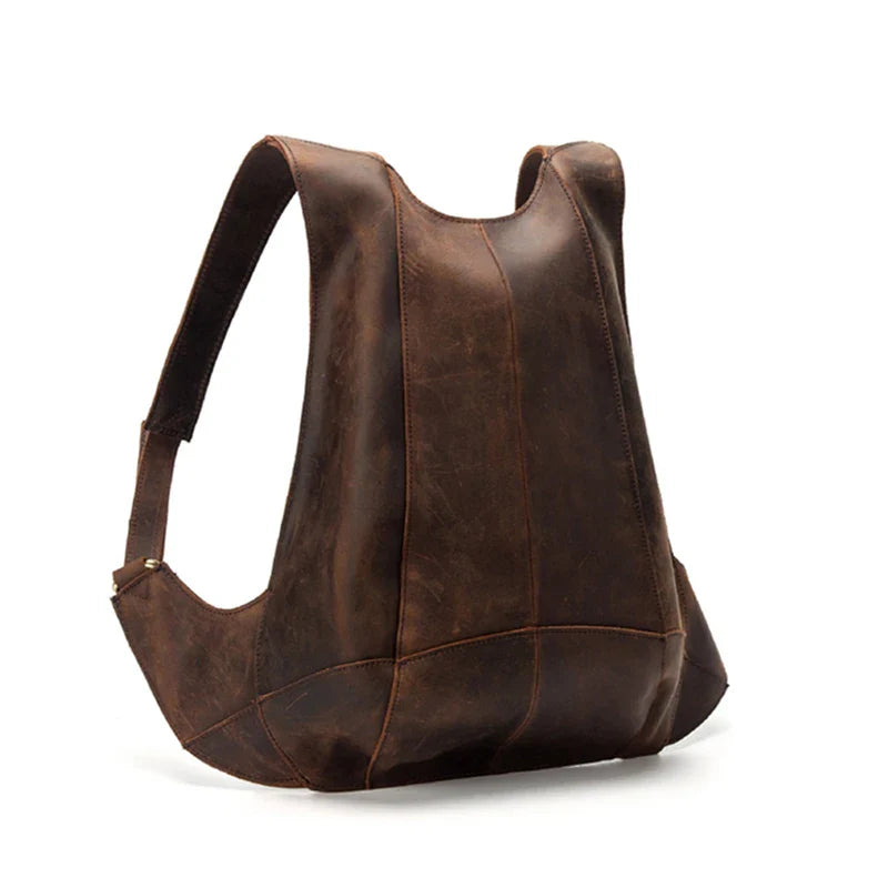 Luufan Crazy Horse Leather Fanny Backpack – Design Unico e Versatile