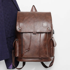 Zaino Uomo in Pelle di Lusso – Impermeabile, Grande Capacità per Scuola, Viaggio e Uso Casual