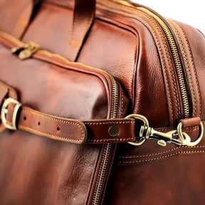Borsa a mano in pelle su Oxford