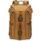 Zaino Vintage Uomo in Pelle e Tela Cerata – Capacità per Laptop 16 Pollici, Zaino da Viaggio e Scuola