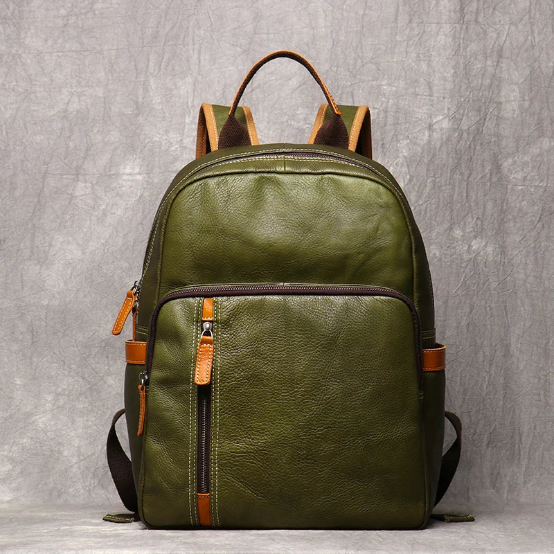 Zaino Uomo in Cuoio Vera Pelle per Viaggio e Scuola – Comparto Laptop 15"