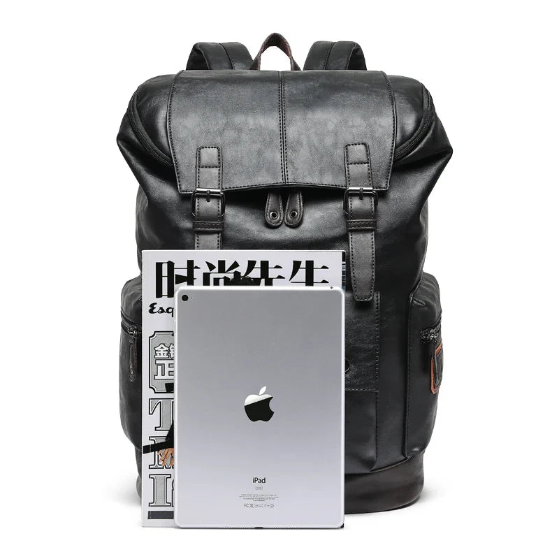 Zaino Uomo Antifurto in Cuoio – Grande Capacità per Laptop e Viaggi d’Affari