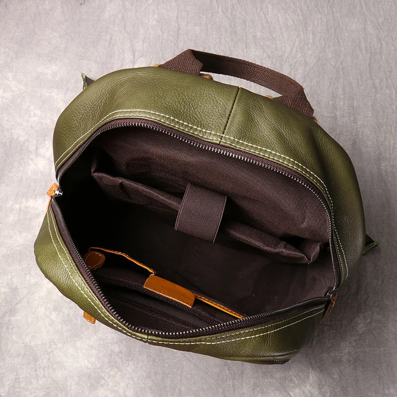 Zaino Uomo in Cuoio Vera Pelle per Viaggio e Scuola – Comparto Laptop 15"