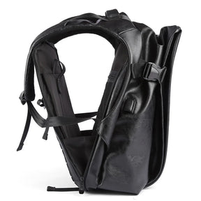 Zaino Uomo in Pelle Impermeabile con Porta USB – Grande Capacità per Laptop, Business e Viaggi