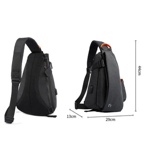Zaino Uomo in Pelle Impermeabile con Porta USB – Grande Capacità per Laptop, Business e Viaggi