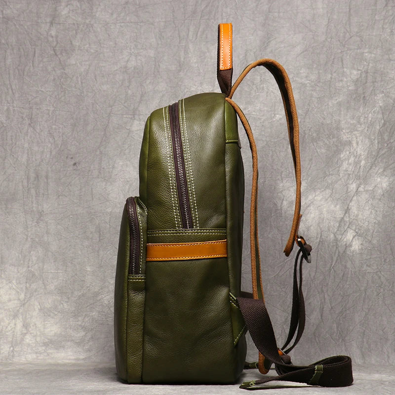 Zaino Uomo in Cuoio Vera Pelle per Viaggio e Scuola – Comparto Laptop 15"