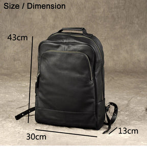 Zaino Uomo in Vera Pelle Impermeabile – Grande Capacità per Laptop, Business e Viaggi