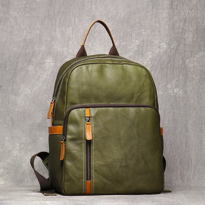 Zaino Uomo in Cuoio Vera Pelle per Viaggio e Scuola – Comparto Laptop 15"