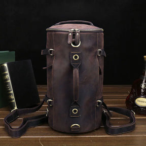 Zaino Uomo in Pelle Vintage Crazy Horse – Design Unico e Grande Capacità per Viaggi e Uso Quotidiano