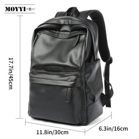 Zaino Uomo in Cuoio Resistente all’Acqua con Porta USB – Per Laptop 14 Pollici e Viaggi