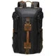 Zaino Vintage Uomo in Pelle e Tela Cerata – Capacità per Laptop 16 Pollici, Zaino da Viaggio e Scuola