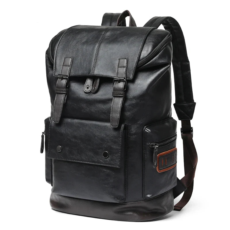 Zaino Uomo Antifurto in Cuoio – Grande Capacità per Laptop e Viaggi d’Affari