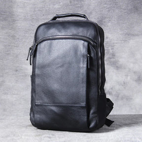 Zaino Uomo in Vera Pelle Impermeabile – Grande Capacità per Laptop, Business e Viaggi