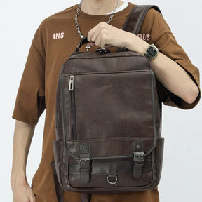 Zaino Uomo in Pelle – Grande Capacità per Laptop 15", Viaggi e Scuola