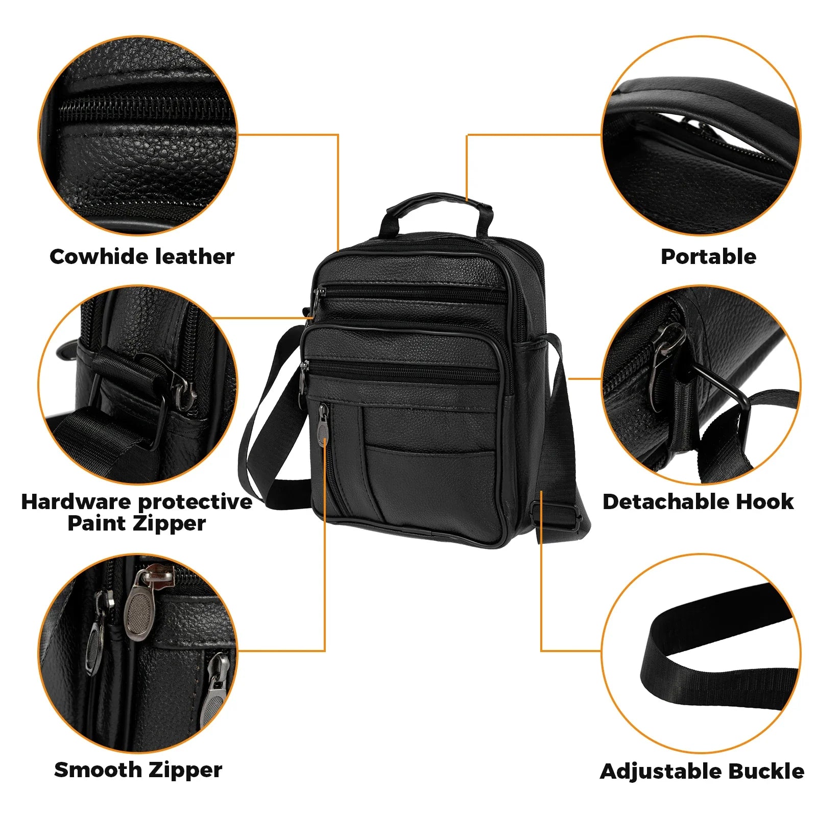 Borsa a Tracolla in Pelle Uomo – Piccola, Grande Capacità, Business e Casual