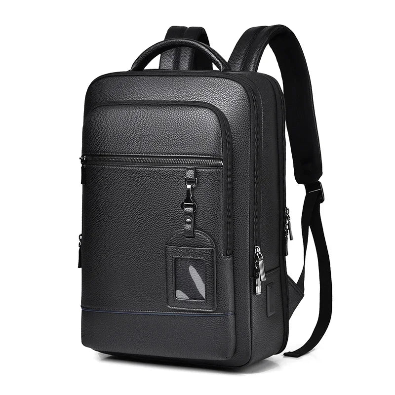 Zaino Executive Uomo in Cuoio con Ricarica USB – Elegante e Funzionale per Laptop e Viaggi d’Affari