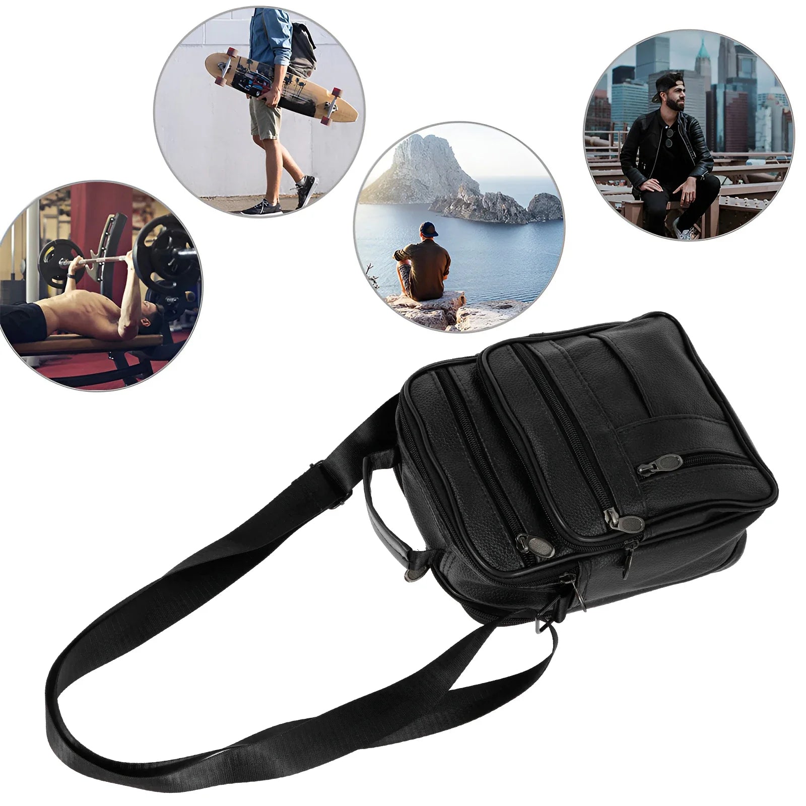 Borsa a Tracolla in Pelle Uomo – Piccola, Grande Capacità, Business e Casual