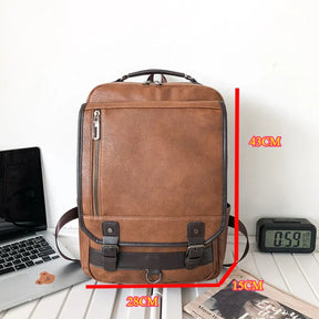 Zaino Uomo in Pelle – Grande Capacità per Laptop 15", Viaggi e Scuola