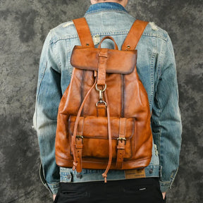 Zaino Uomo di Lusso 2023 – Vera Pelle di Cowskin, Antifurto, Stile Vintage