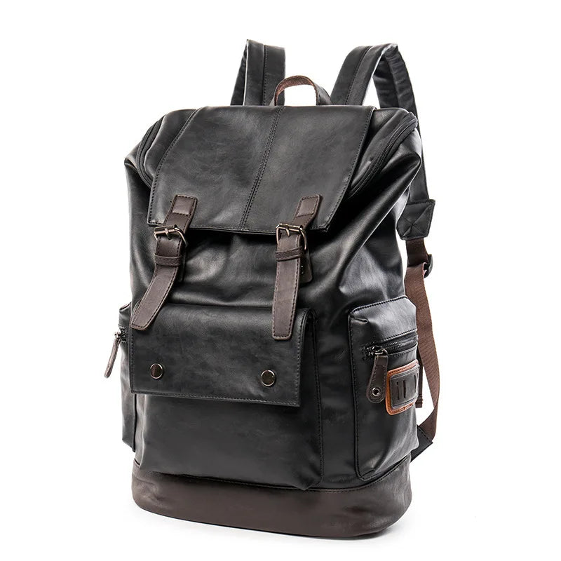 Zaino Uomo Antifurto in Cuoio – Grande Capacità per Laptop e Viaggi d’Affari