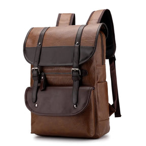 Zaino Vintage in Vera Pelle per Laptop – Grande Capacità, Impermeabile e Multifunzionale per Scuola e Viaggio