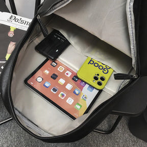 Zaino Unisex in Pelle Sintetica – Grande Capacità per Laptop, Scuola e Viaggi