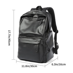 Zaino Uomo in Cuoio Impermeabile con Porta USB – Perfetto per Laptop 14” e Viaggi Casual