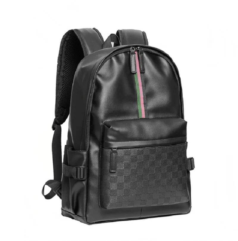 Zaino Plaid di Design in Cuoio di Alta Qualità – Grande Capacità per Scuola e Viaggio