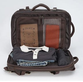 Zaino Vintage Uomo in Pelle Crazy Horse – Grande Capacità con Scomparto per Laptop 15,6"