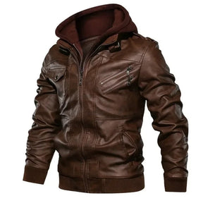 Giacca in Vera Pelle da Uomo – MotorJack Premium | Stile Motociclista Moderno in Nero