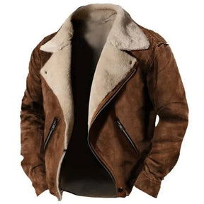 Giacca Invernale da Uomo in Tessuto con Fodera in Pelliccia – QuietMen Premium | Calore ed Eleganza Verde Militare