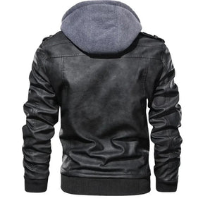 Giacca in Vera Pelle da Uomo – MotorJack Premium | Stile Motociclista Moderno in Nero